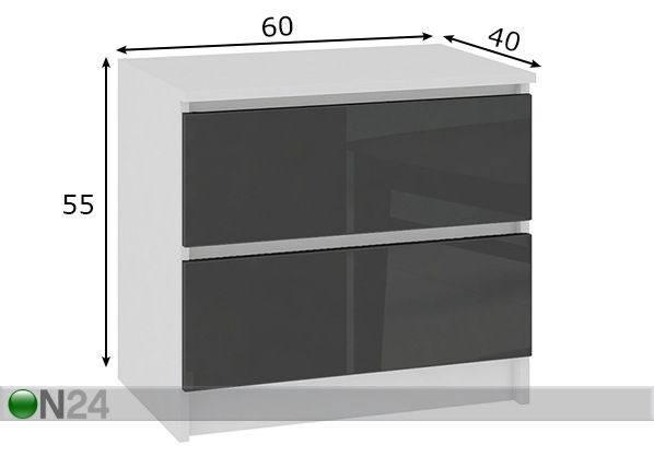 Yöpöytä mitat