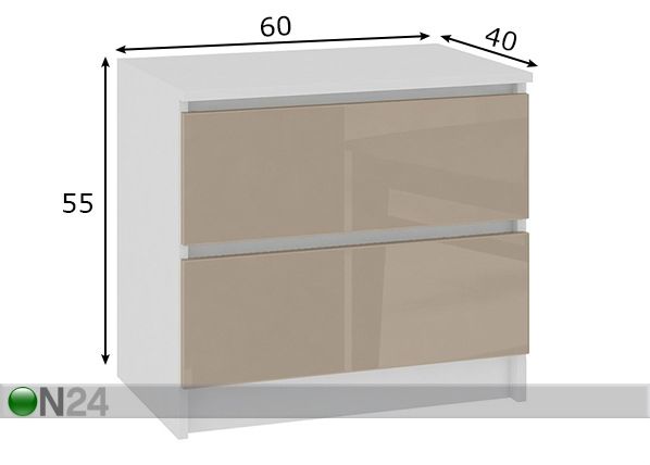 Yöpöytä mitat