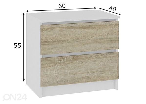 Yöpöytä mitat