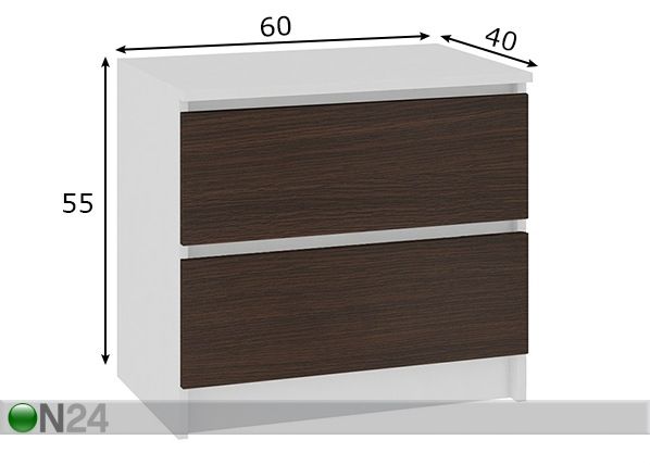 Yöpöytä mitat
