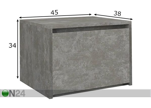 Yöpöytä mitat