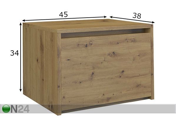 Yöpöytä mitat
