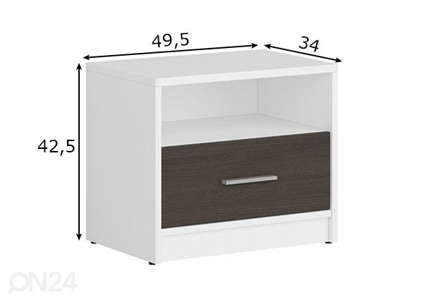 Yöpöytä mitat