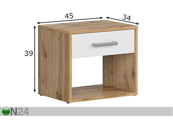 Yöpöytä mitat