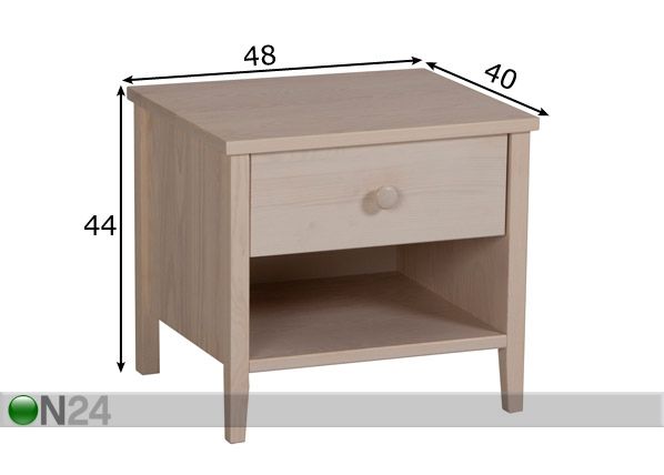 Yöpöytä mitat