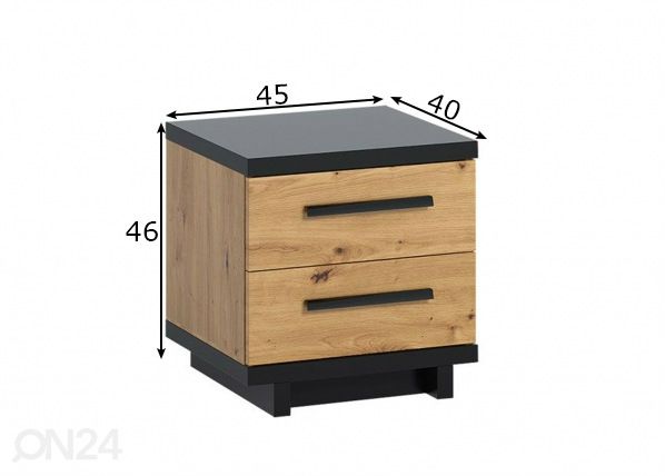 Yöpöytä mitat