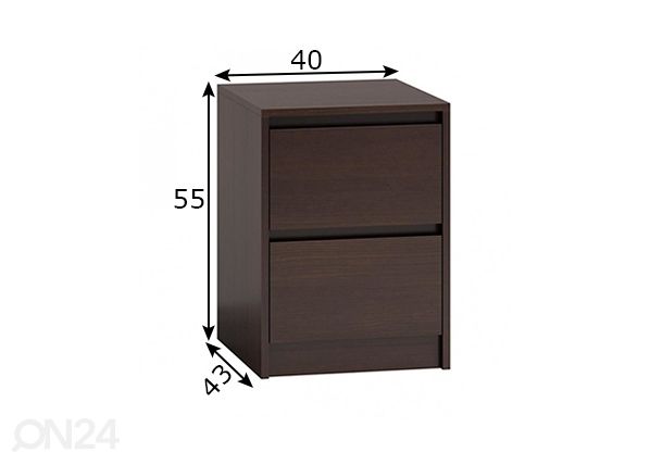 Yöpöytä mitat