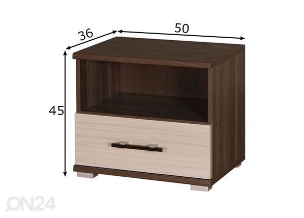 Yöpöytä mitat