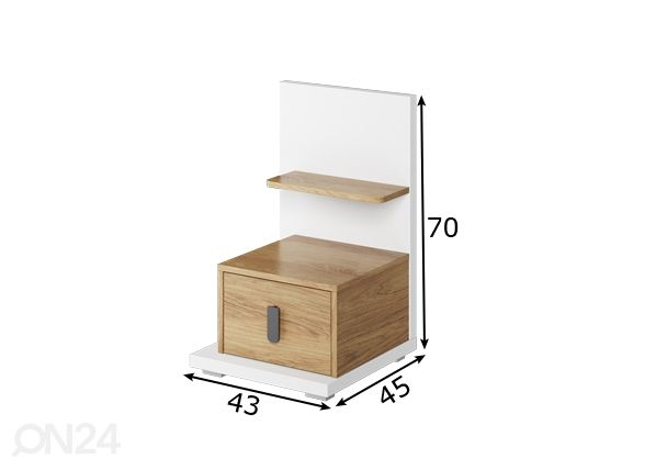 Yöpöytä mitat