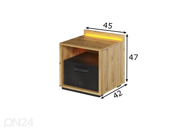 Yöpöytä mitat