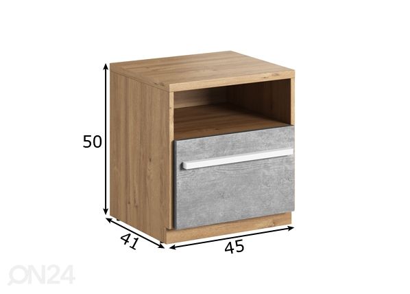 Yöpöytä mitat