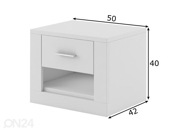 Yöpöytä mitat