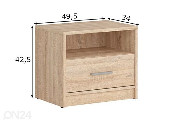Yöpöytä mitat