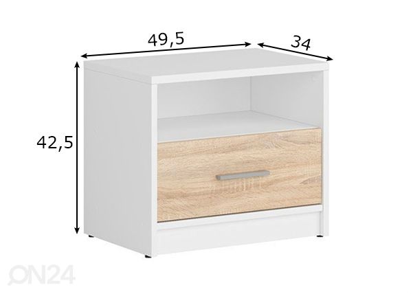 Yöpöytä mitat