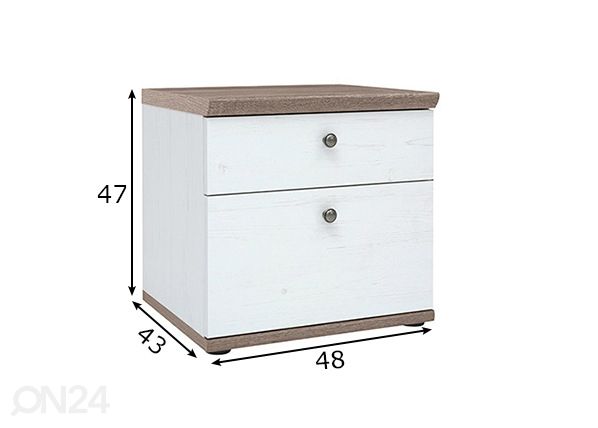 Yöpöytä mitat