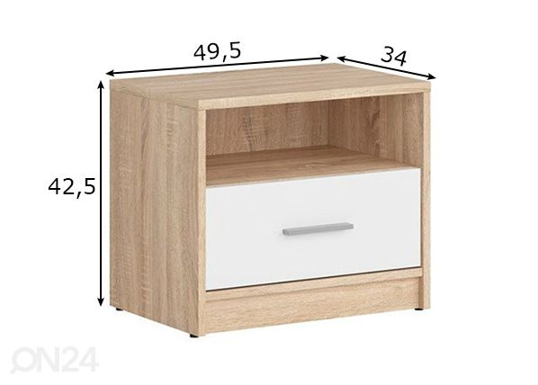 Yöpöytä mitat