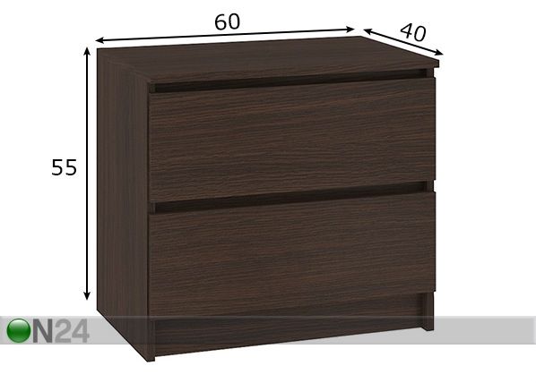 Yöpöytä mitat