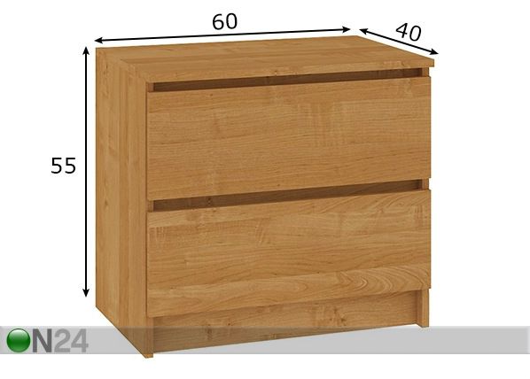 Yöpöytä mitat