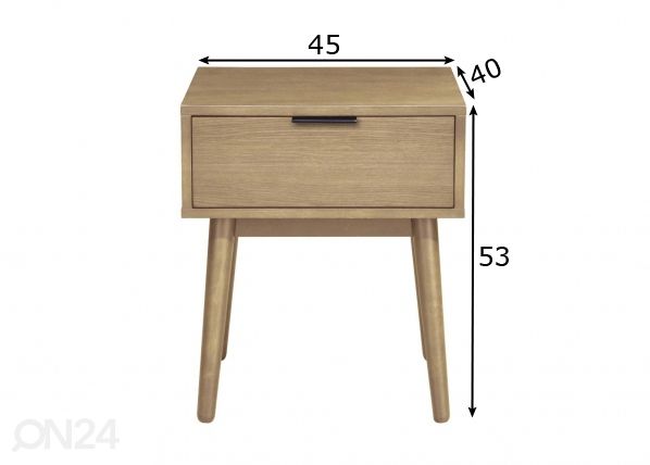 Yöpöytä mitat