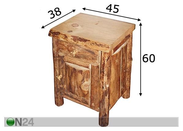 Yöpöytä mitat