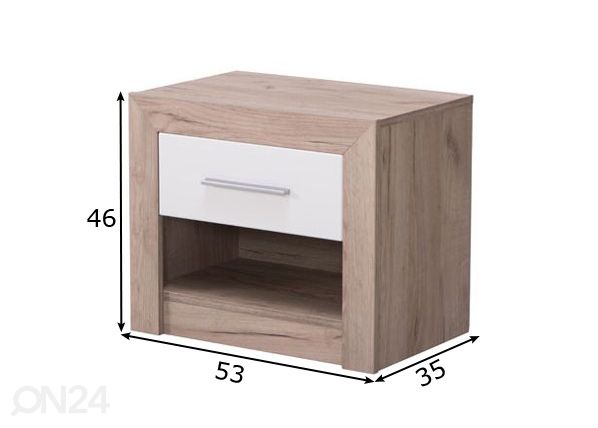 Yöpöytä Astor mitat