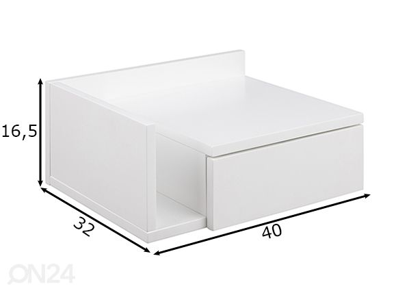 Yöpöytä Austin mitat