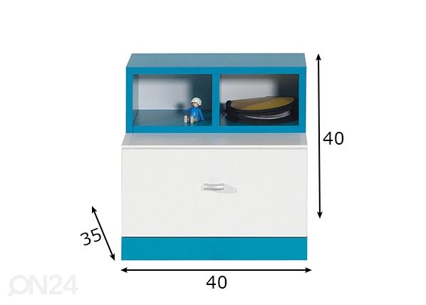 Yöpöytä BIM mitat