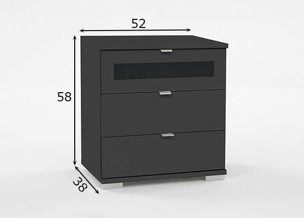 Yöpöytä BOX PLUS mitat