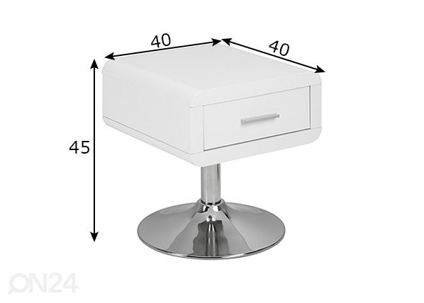 Yöpöytä Comfort mitat