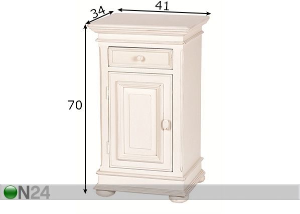 Yöpöytä Country Corner mitat