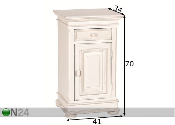 Yöpöytä Country Corner mitat