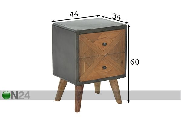 Yöpöytä Cross mitat