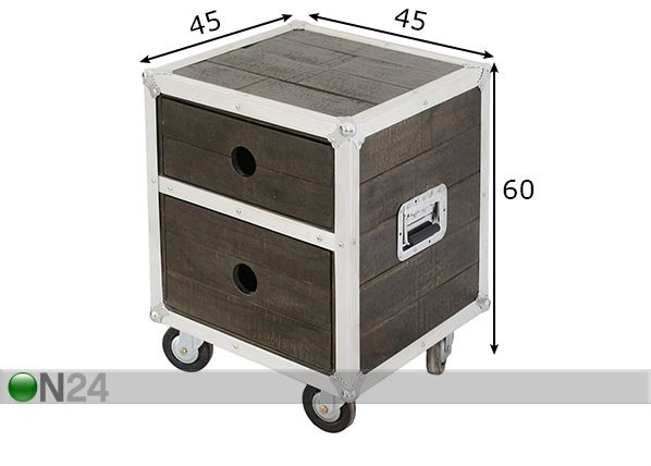 Yöpöytä DARK ROADIES mitat