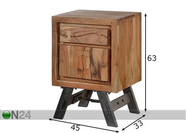Yöpöytä EDGE mitat