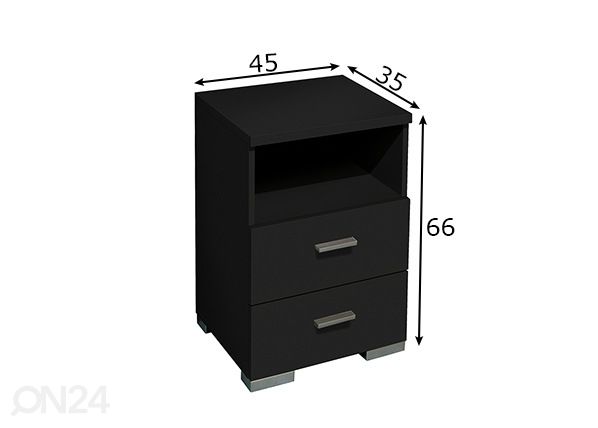 Yöpöytä Eight mitat