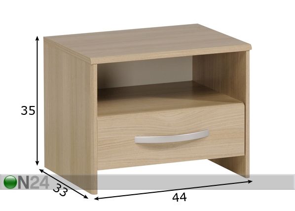 Yöpöytä EVO mitat