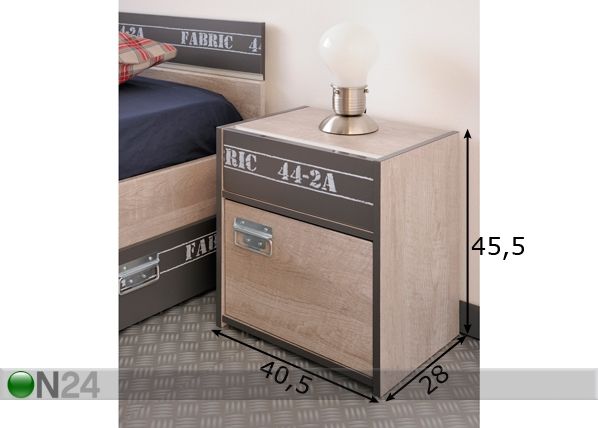 Yöpöytä Fabric mitat