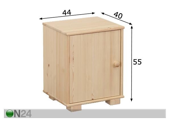 Yöpöytä HEDA mitat