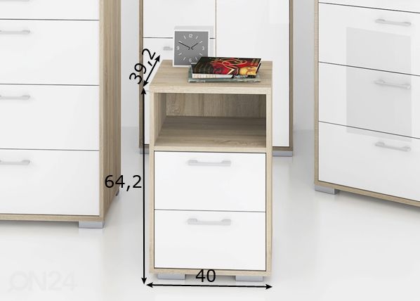 Yöpöytä HOMELINE mitat
