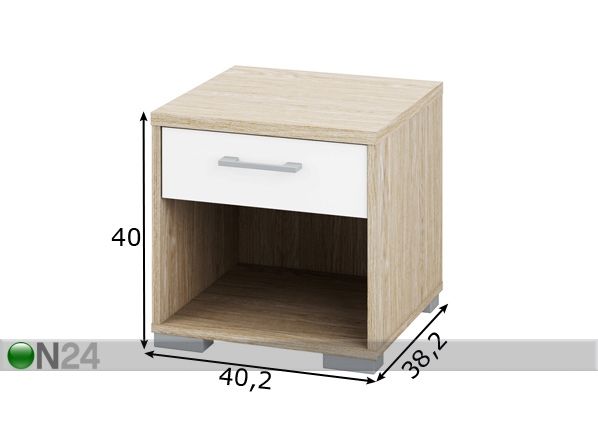 Yöpöytä HOMELINE mitat