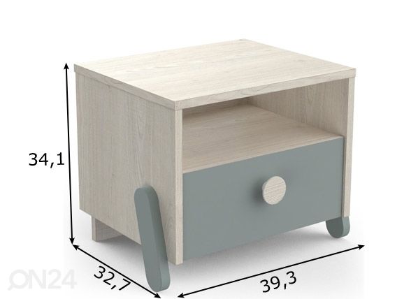 Yöpöytä Ilian topanga/ vihreä mitat