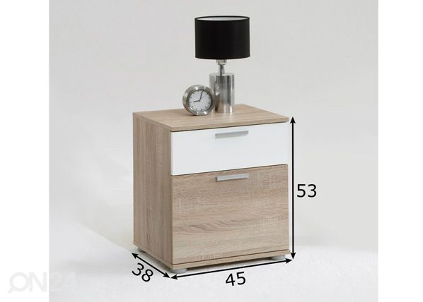 Yöpöytä Jack 3 mitat