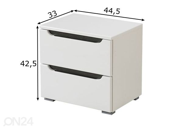 Yöpöytä Karl mitat
