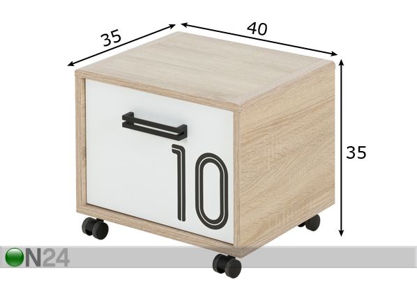 Yöpöytä Kylian mitat
