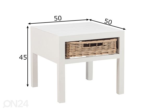 Yöpöytä Lace mitat