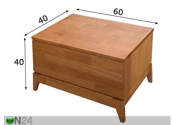 Yöpöytä LATTO mitat