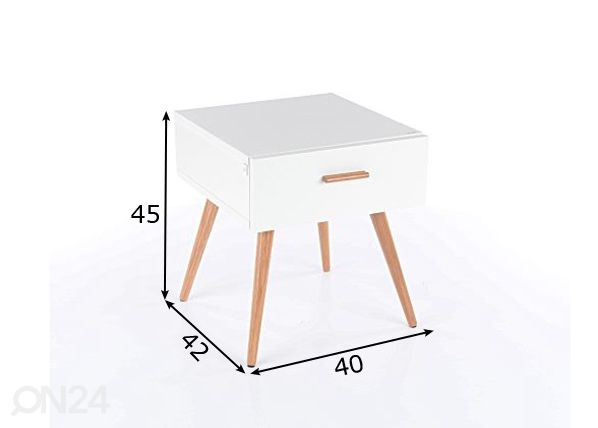 Yöpöytä MILAN mitat