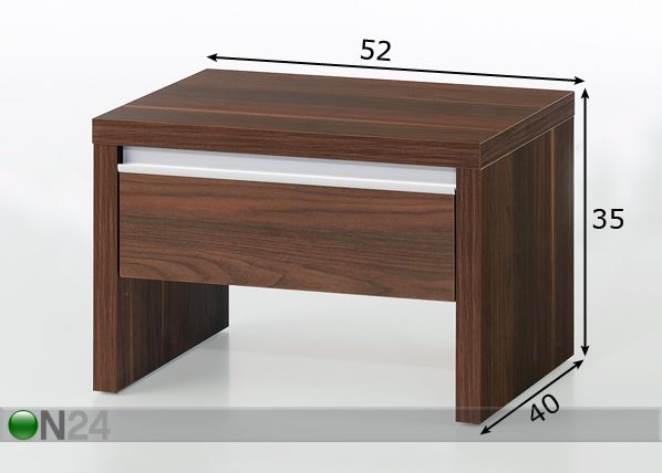 Yöpöytä MILANO mitat
