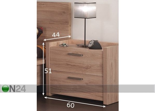Yöpöytä MONA mitat