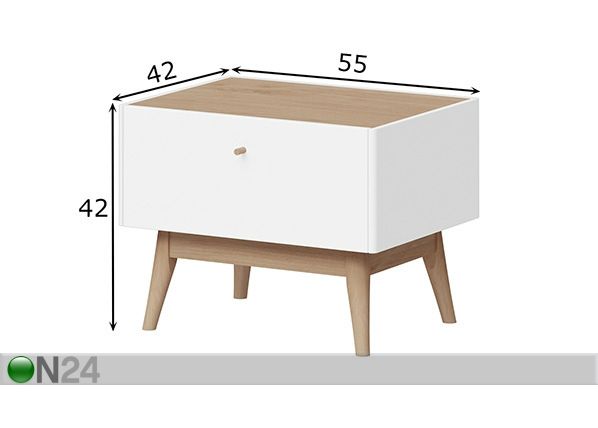 Yöpöytä MONTEO mitat